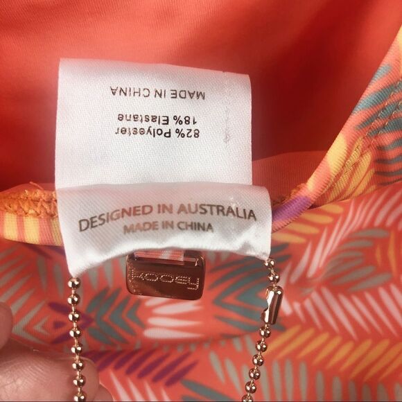 Nwt Kooey Australia Rosie Peach Print Swimsuit Size XS - Picture 7 of 7